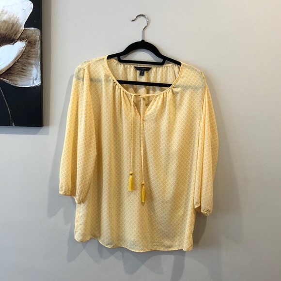 Golden Yellow Pop over Blouse - Picture 1 of 4